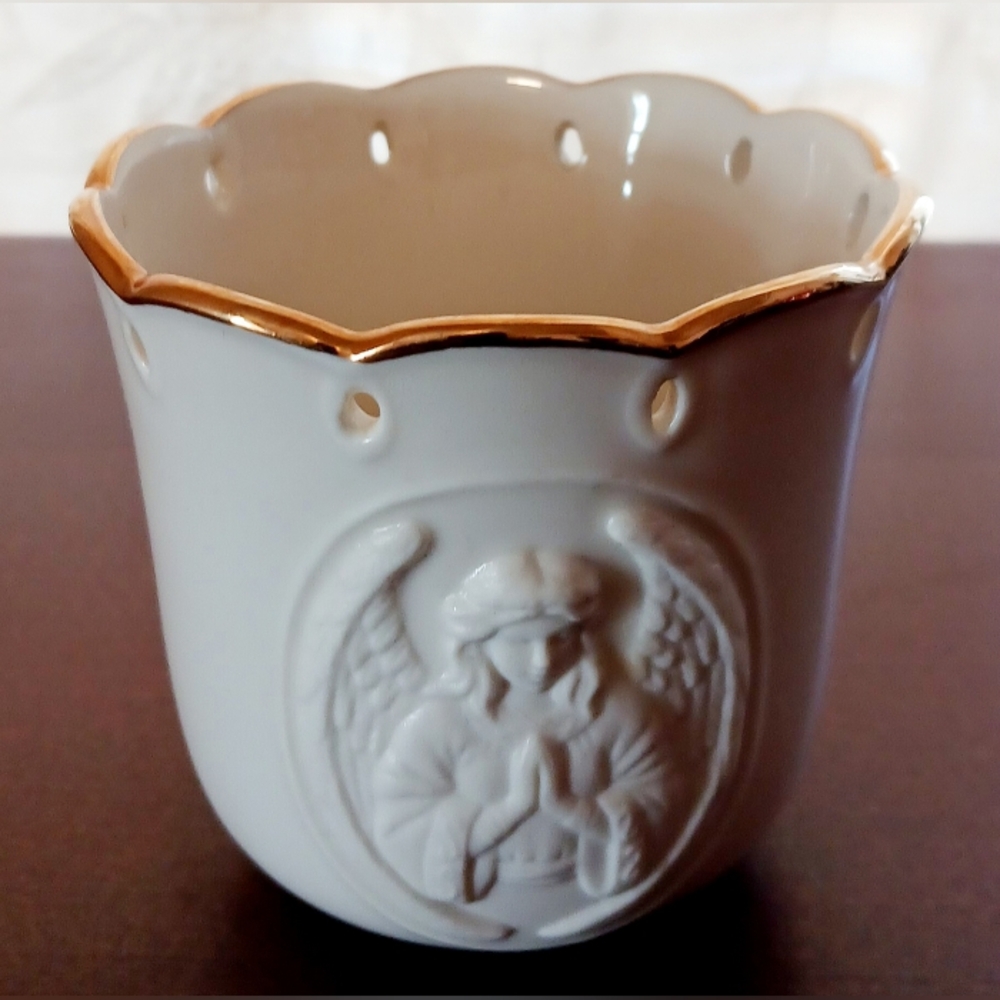 Lenox Angelic Visions Prayer Angel Votive Tea Light Holder